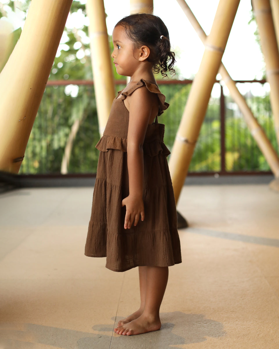 Marla Dress in Mocha Mousse